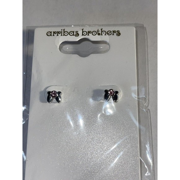Minnie Mouse Bow Disney Park Arribas Earrings Made with Crystals from Swarovski - Picture 1 of 5